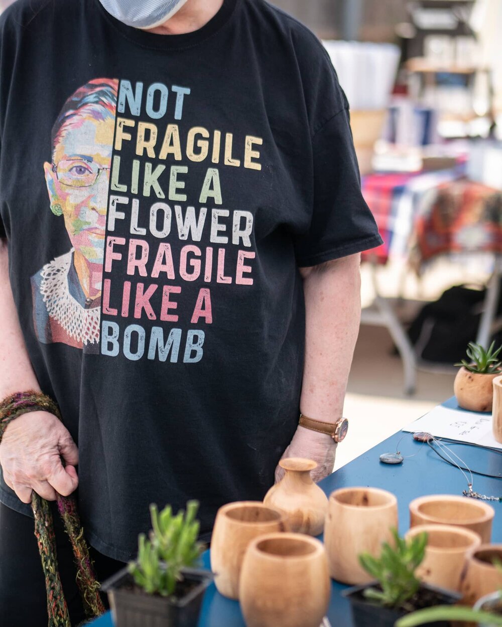 Hand turned vases by Woods by Wheat . Photo by: Eastside Market